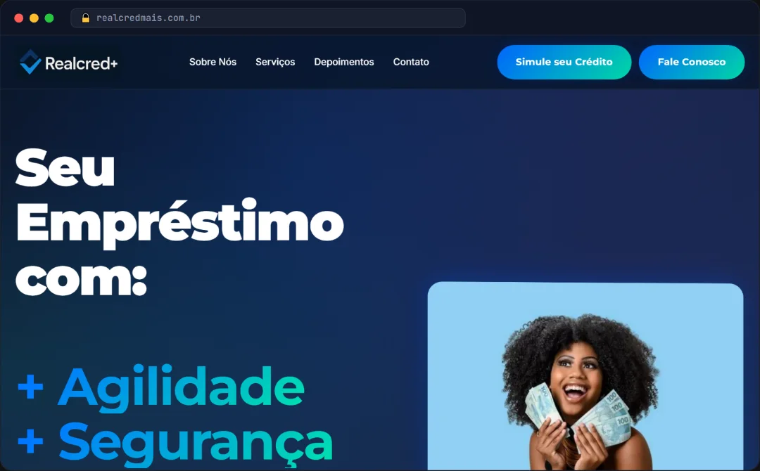 Tela real do RealCred+.